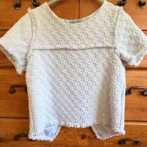 J.O.A. Cream Textured Women's Blouse